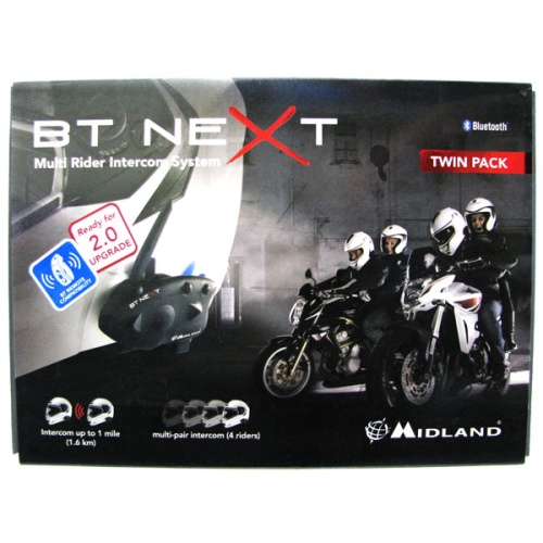 Комплект из 2-ух мультимедийных гарнитур для мотошлема Midland BT Next Twin фото 3