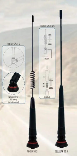 Автомобильная антенна Sirio Micro 30 MAG на магнитном основании фото 2