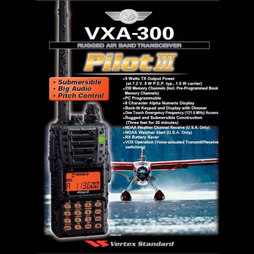 Авиационная рация Vertex Standard VXA-300 Pilot III фото 2