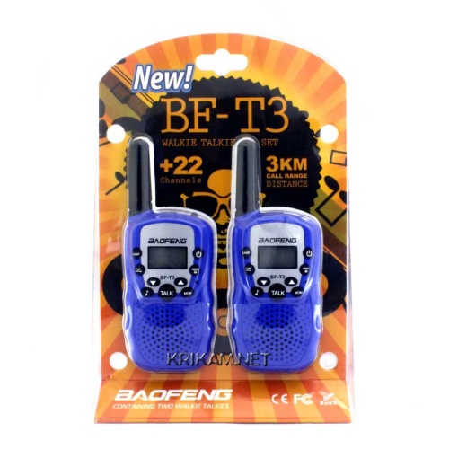 Комплект раций Baofeng BF-T3 Blue фото 3