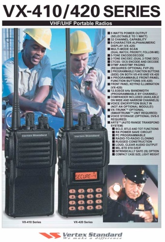 Портативная рация Vertex Standard VX-424 VHF фото 2