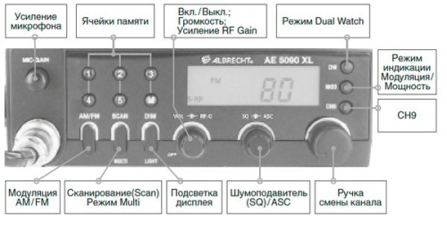 Автомобильная рация Albrecht AE-5090 XL фото 2